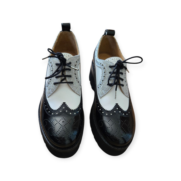 The Office of Angela Scott Miss Lucy Wingtip Derby Oxford Loafers EU 38 US 8 - Picture 2 of 8